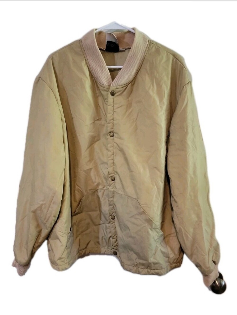 Vintage Columbia Jacket Tan Snap Outdoors Thinsulate Hunting USA 70s 80s XL